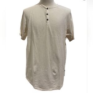 Good Man Brand White Short Sleeve Henley Shirt – XL